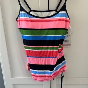 NWT Striped Tankini top 12 by Beach House SPF 50